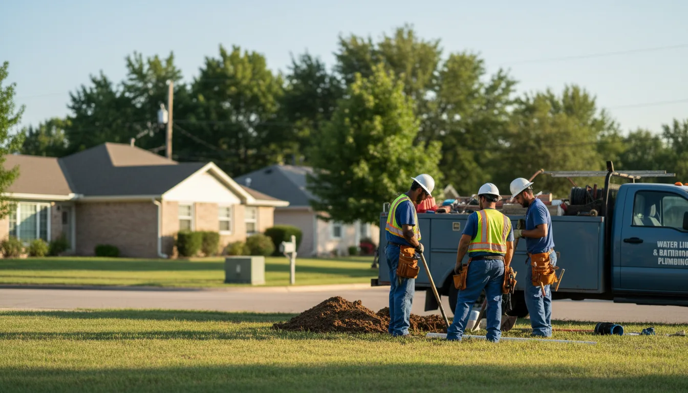 Residential water line and bathroom plumbing service in Millican, TX